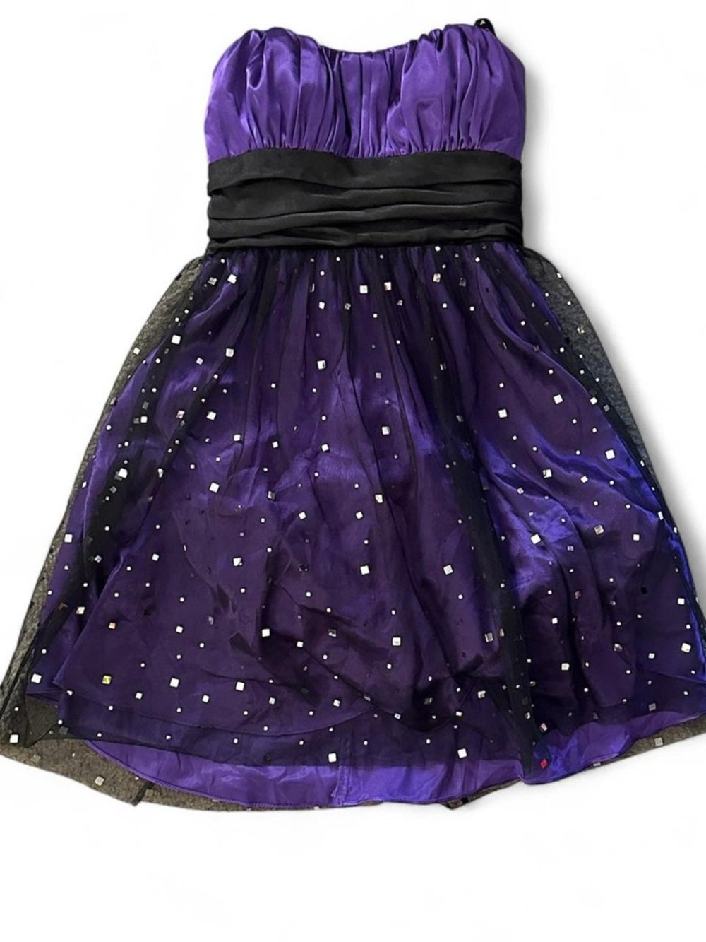 Vintage Blondie nites by Stacy Sklar purple mini dress